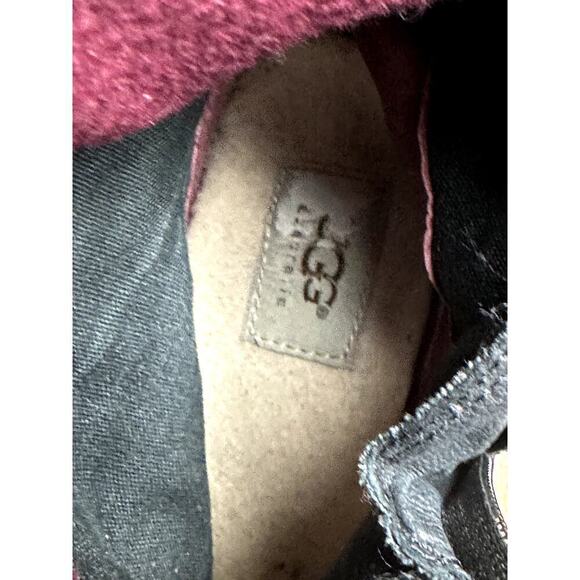 Ugg Black Wedge Knee High Waterproof Suede Boots Women's Size 8 - Picture 9 of 11